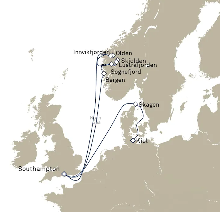 IFT Reisebuero Eppendorf Kreuzfahrten Queen Victoria Route